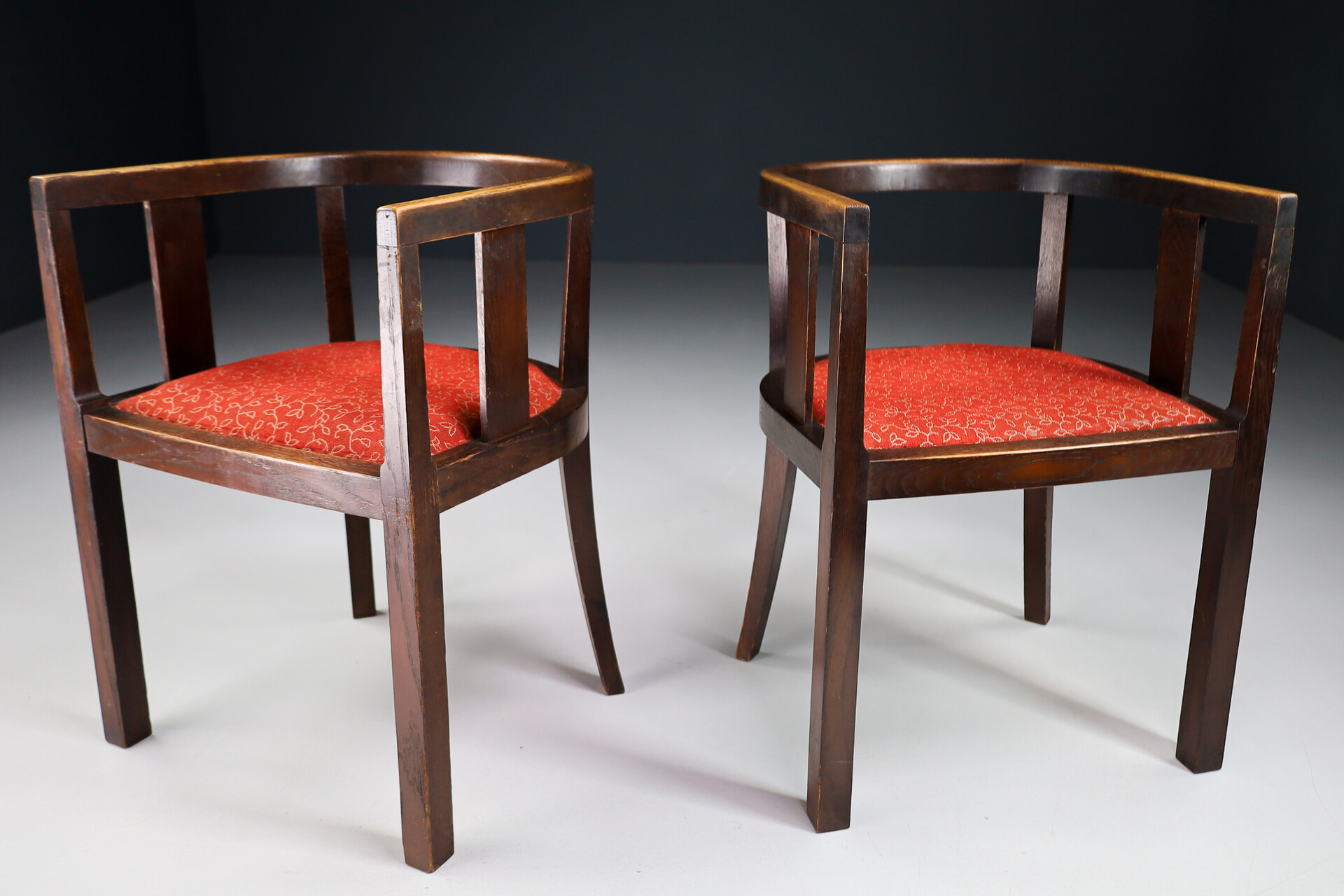 Bauhaus / Art deco oak armchairs / office chairs / desk chairs Germany 1930s Early-20th century