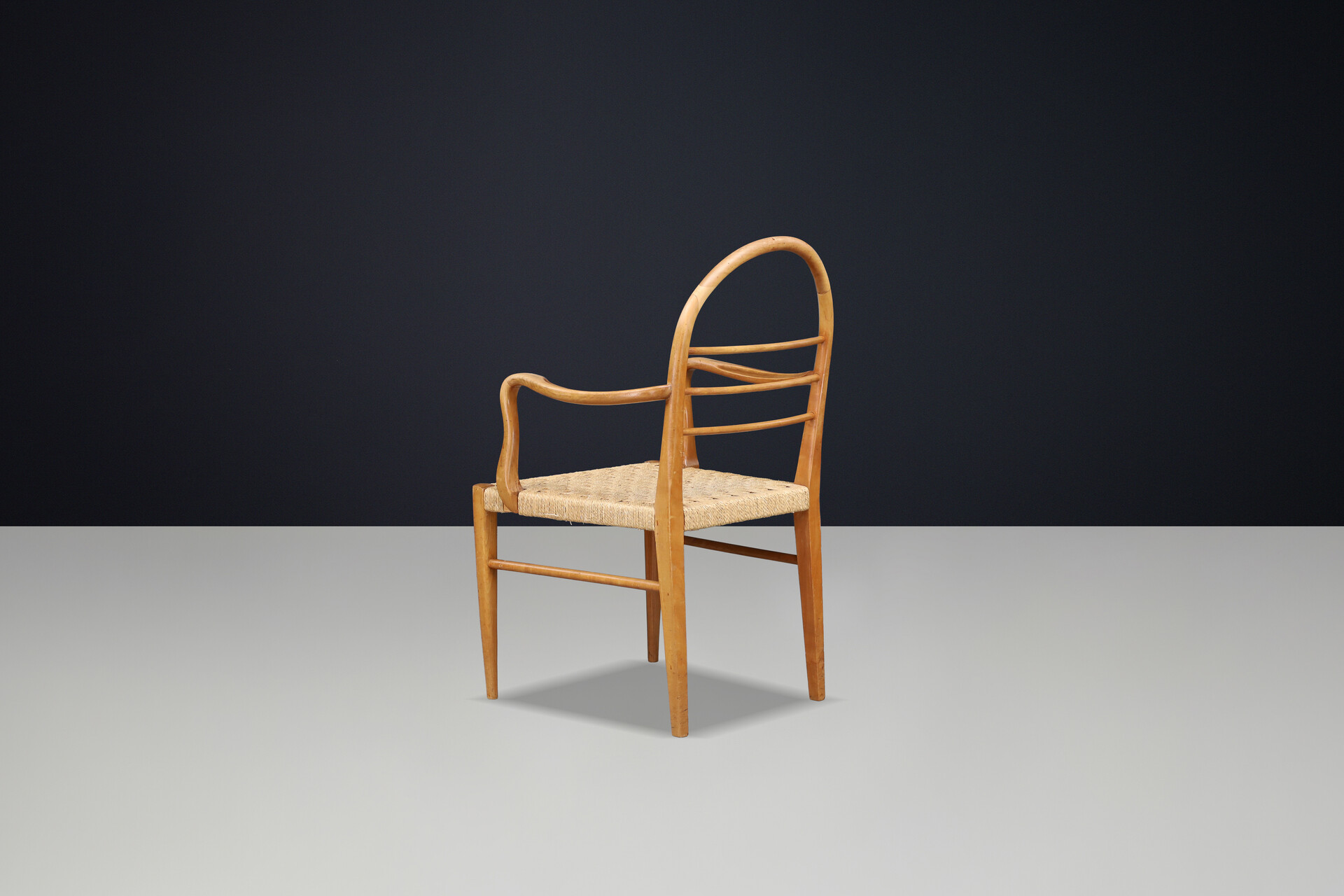 Bauhaus Ash and rope dining room chairs , Germany 1930s Early-20th century