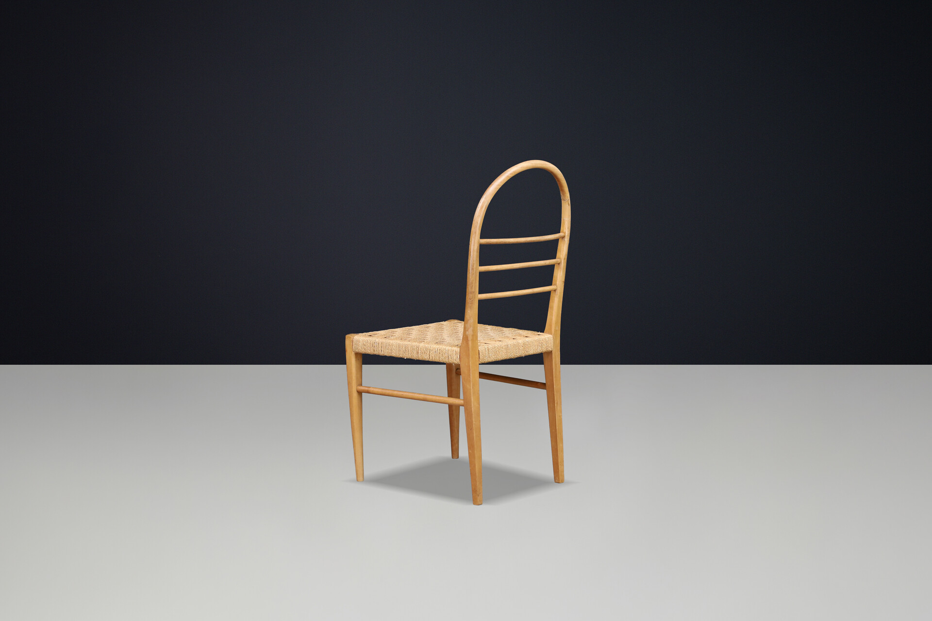 Bauhaus Ash and rope dining room chairs , Germany 1930s Early-20th century