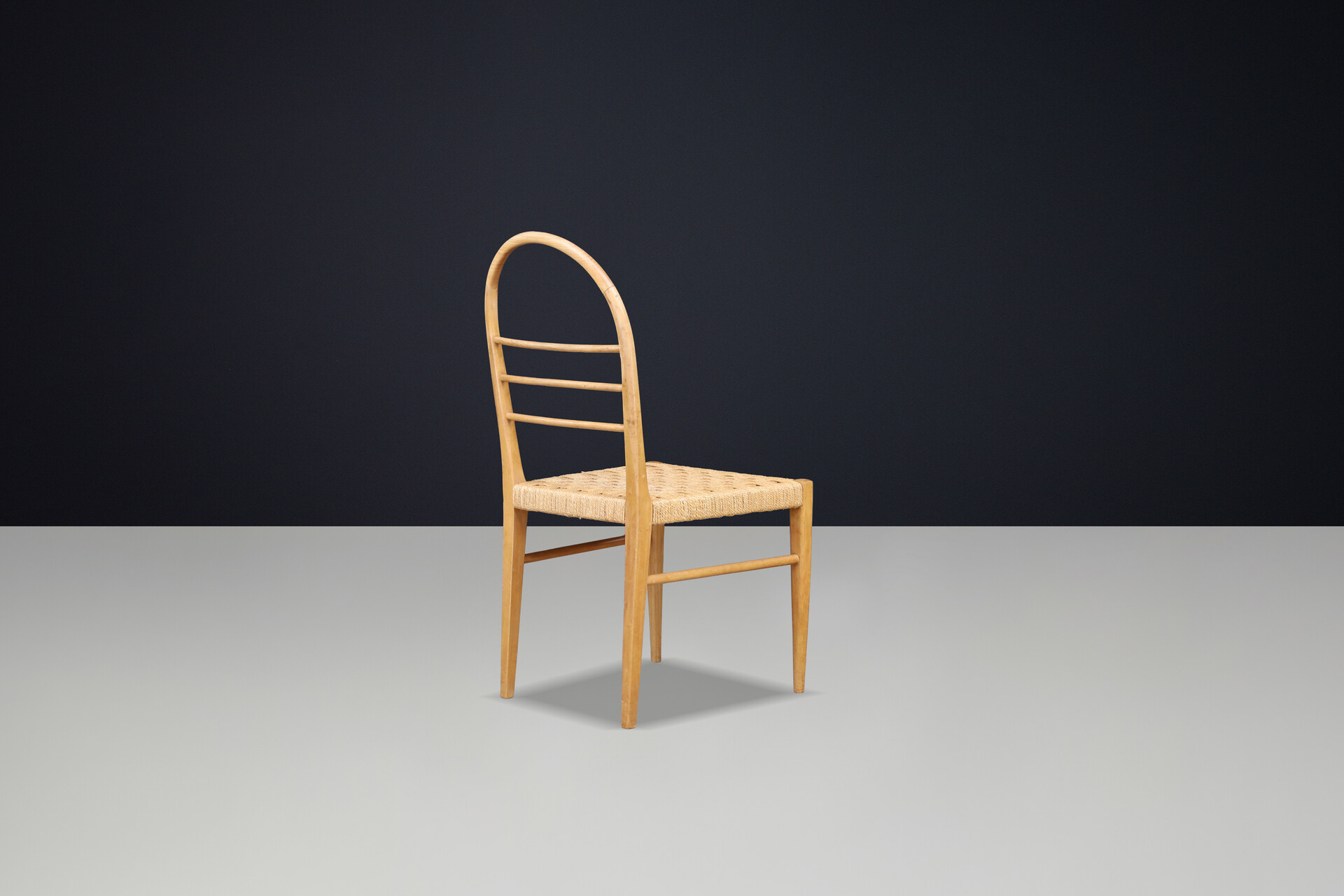 Bauhaus Ash and rope dining room chairs , Germany 1930s Early-20th century