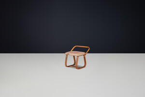 Bauhaus Bentwood and upholstery stool-chair, Praque 1930 Mid-20th century