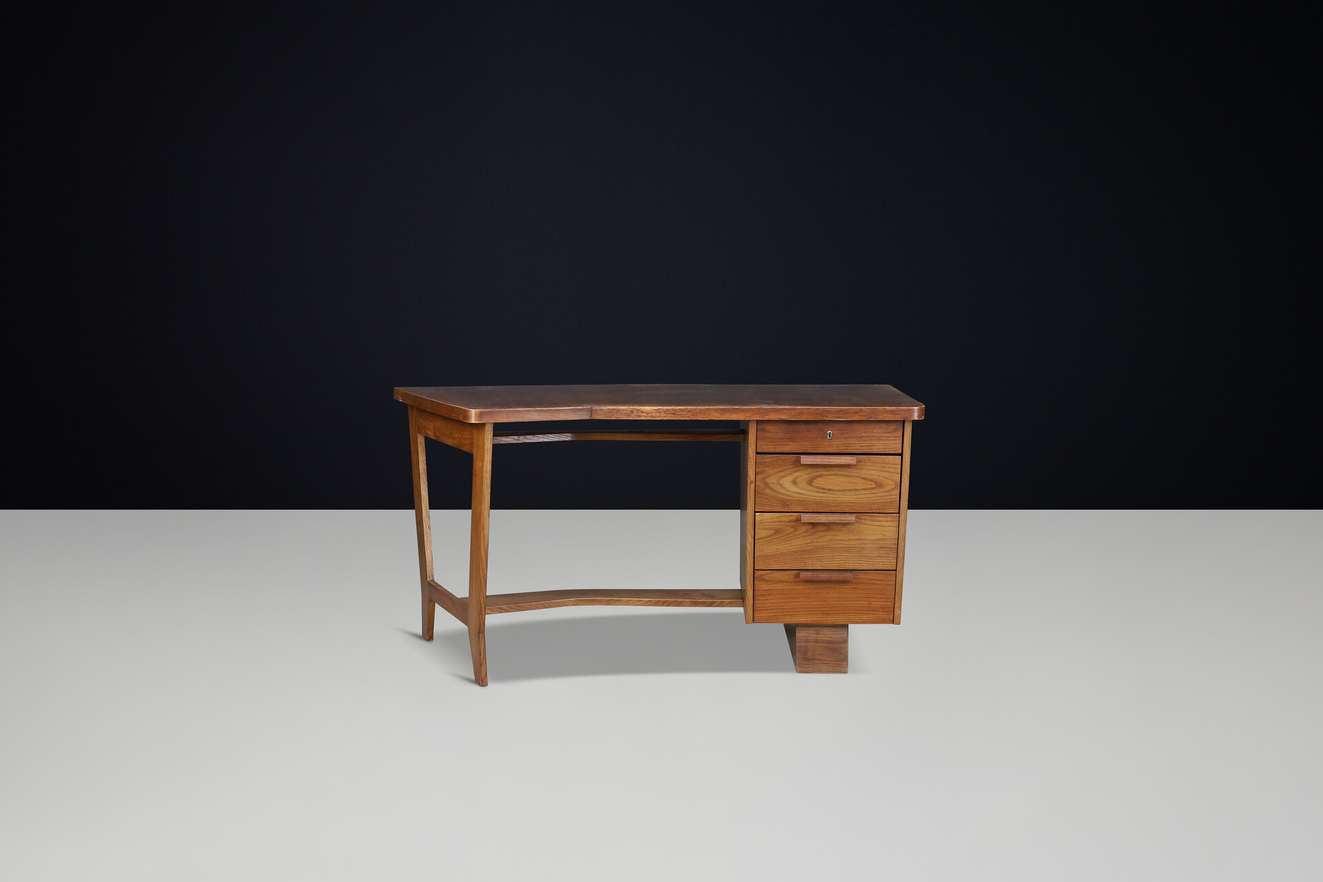 Bauhaus Cubism Oak Desk by Krasna Jizba, CZ 1937 Early-20th century
