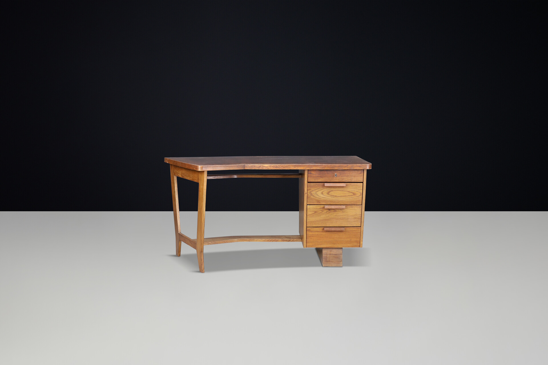 Bauhaus Cubism Oak Desk by Krasna Jizba, CZ 1937 Early-20th century