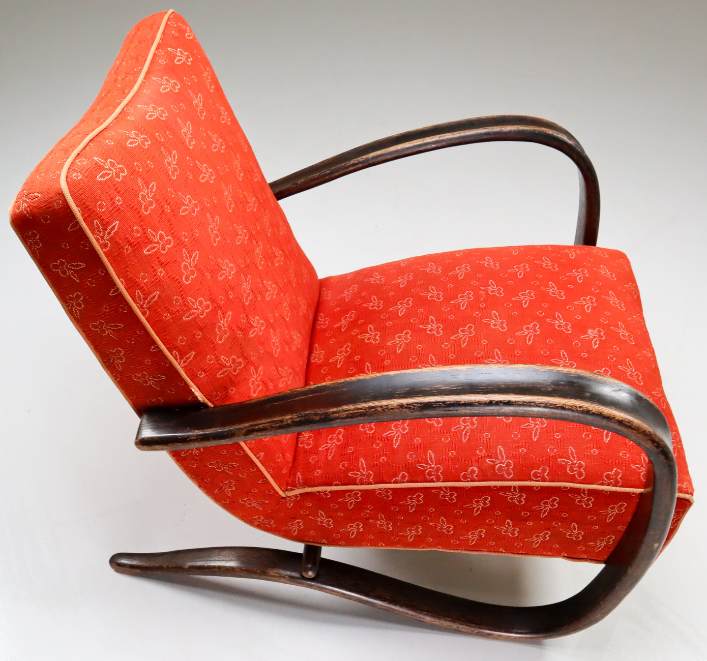 Bentwood Armchairs H269 by Jindřich Halabala with original fabric 1930s Early-20th century