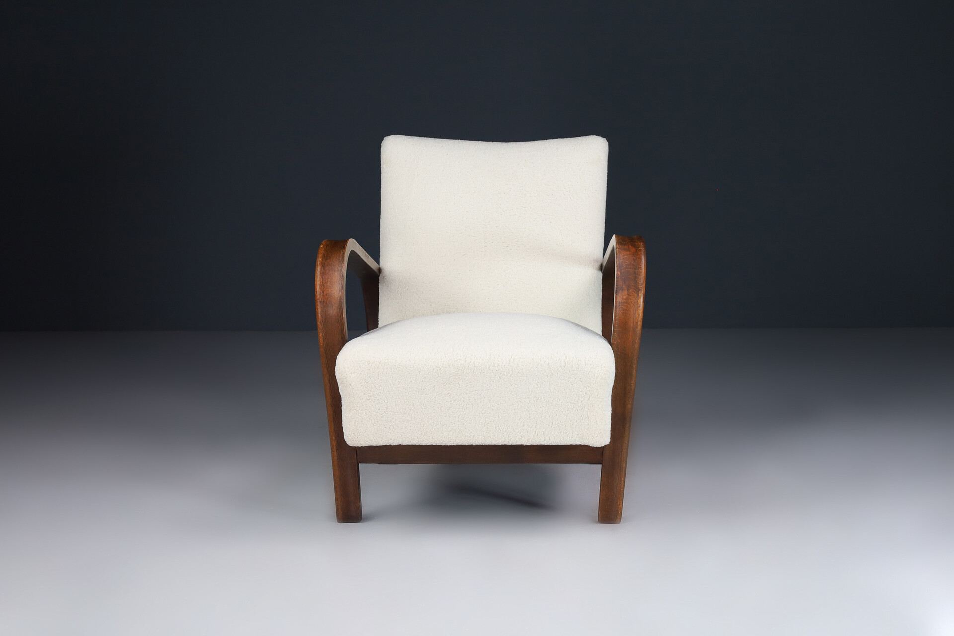 Bentwood Armchairs in Re-Upholstered in Fabric by Karel Kozelka & Antonin Kropá, 1950s Mid-20th century