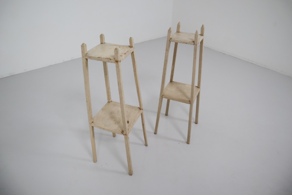 Brocante Pine Flower-stands Early-20th century