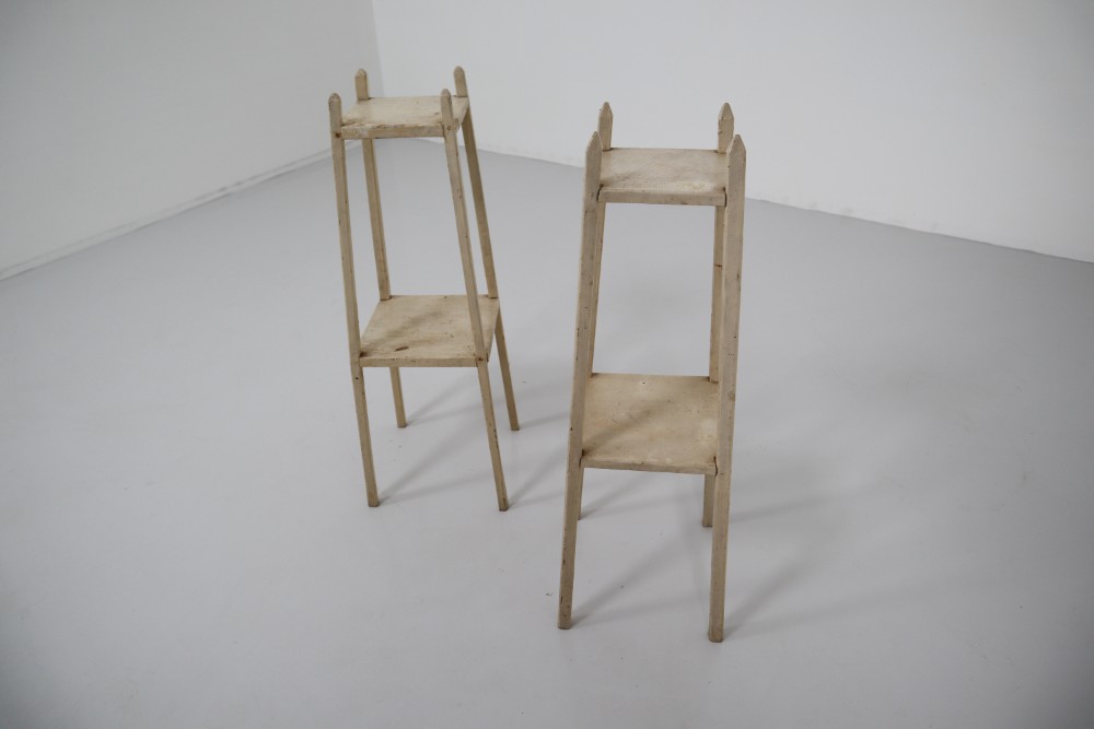 Brocante Pine Flower-stands Early-20th century