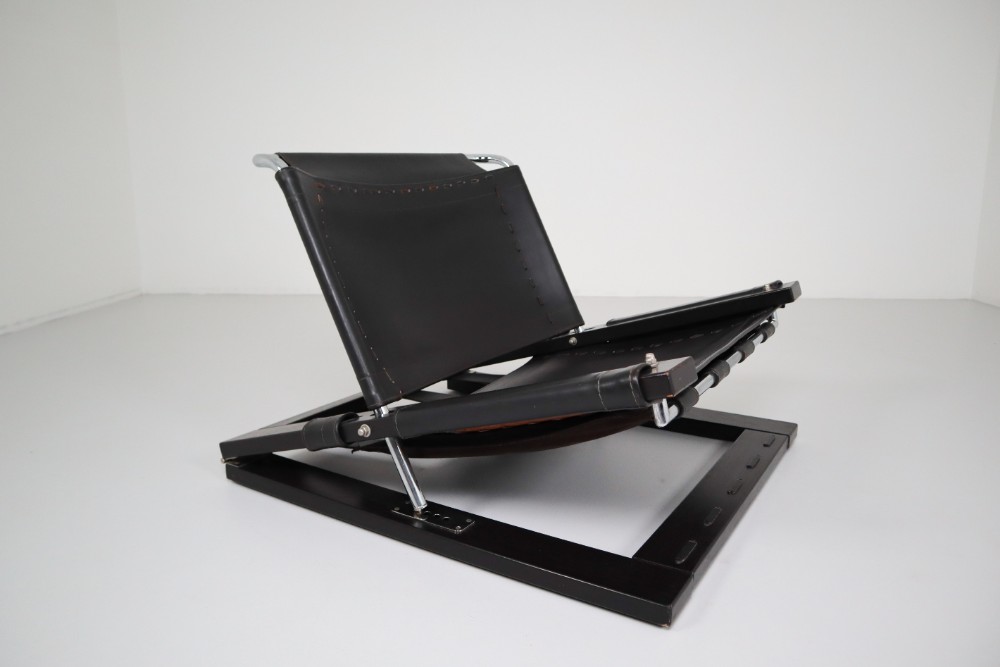 Brutalist Adjustable chair which was made by Sonja Wasseur. Amsterdam 1970’s