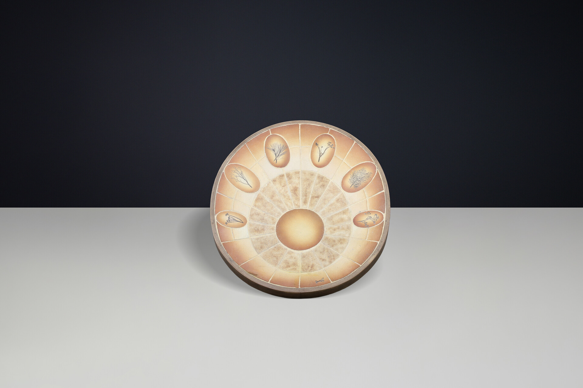 Brutalist Egg shape Vallauris ceramic coffee table by Barrois, France  1960s Mid-20th century