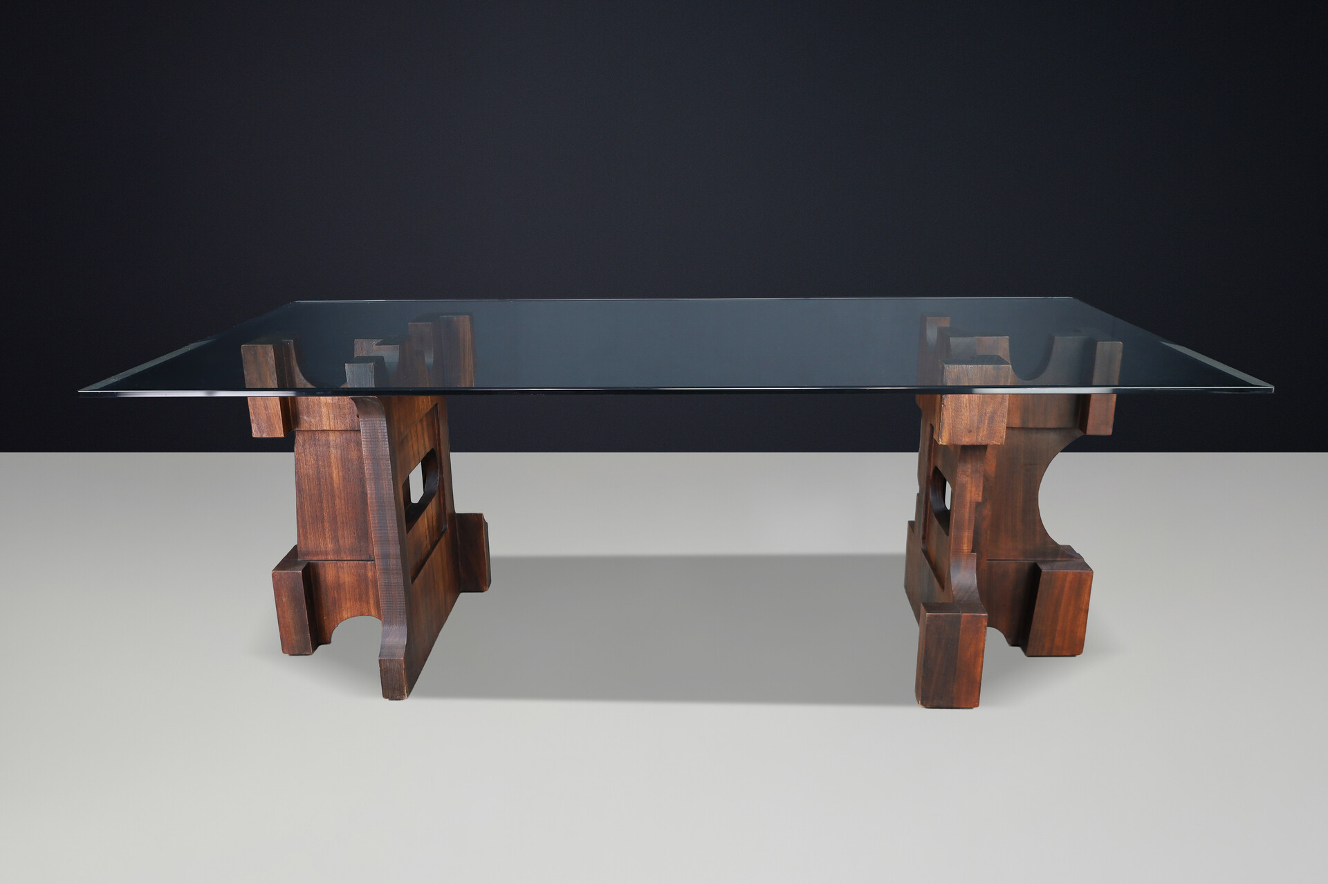 Brutalist Nerone Ceccarelli for Gruppo NP2 — Sculptural Dining Table or Desk, Italy, 1982 Late-20th century