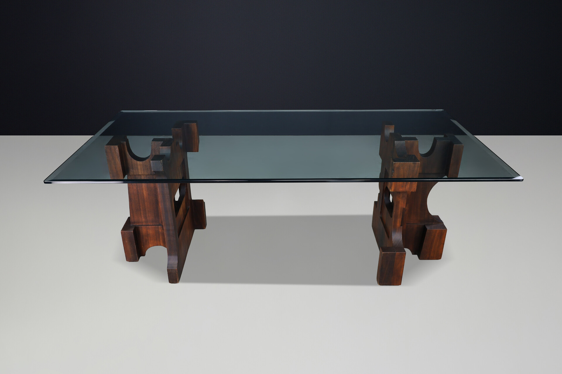 Brutalist Nerone Ceccarelli for Gruppo NP2 — Sculptural Dining Table or Desk, Italy, 1982 Late-20th century