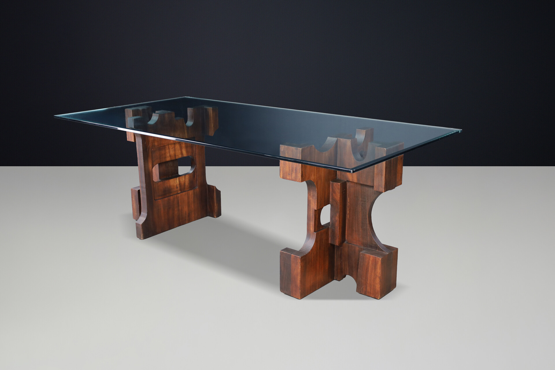 Brutalist Nerone Ceccarelli for Gruppo NP2 — Sculptural Dining Table or Desk, Italy, 1982 Late-20th century