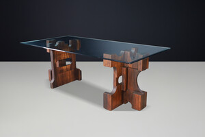 Brutalist Nerone Ceccarelli for Gruppo NP2 — Sculptural Dining Table or Desk, Italy, 1982 Late-20th century