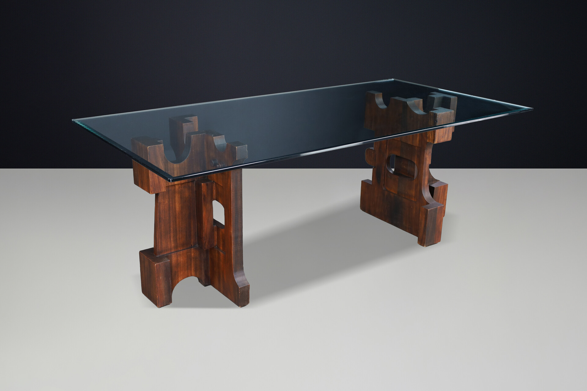 Brutalist Nerone Ceccarelli for Gruppo NP2 — Sculptural Dining Table or Desk, Italy, 1982 Late-20th century