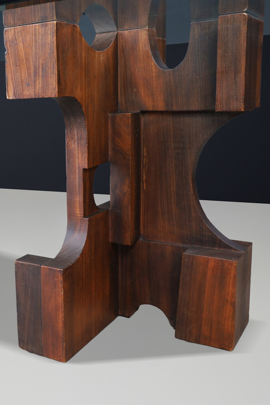 Brutalist Nerone Ceccarelli for Gruppo NP2 — Sculptural Dining Table or Desk, Italy, 1982 Late-20th century