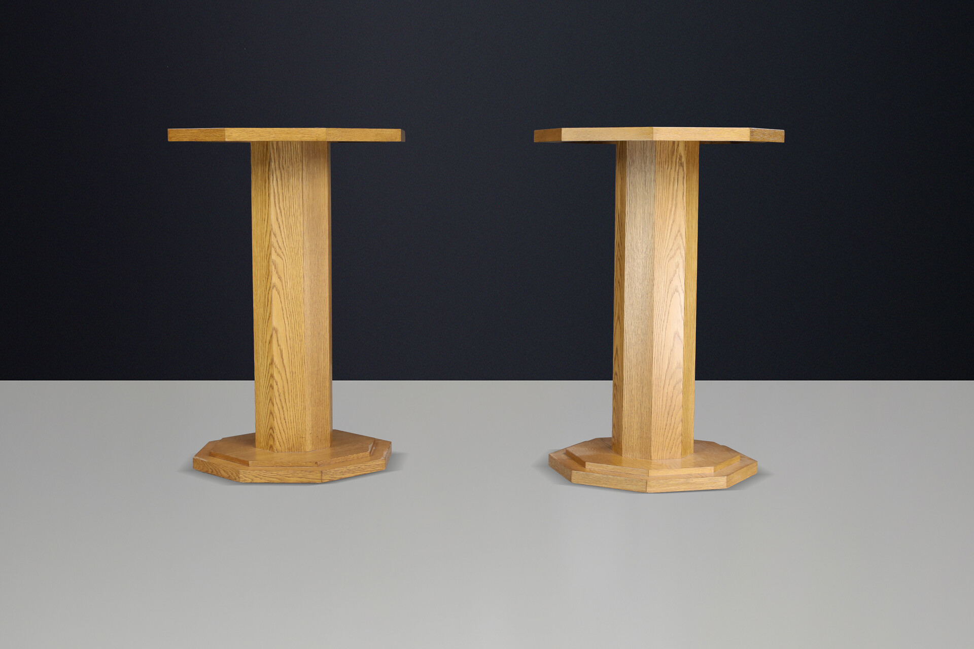 Brutalist Oak bar Tables France 1960s Late-20th century