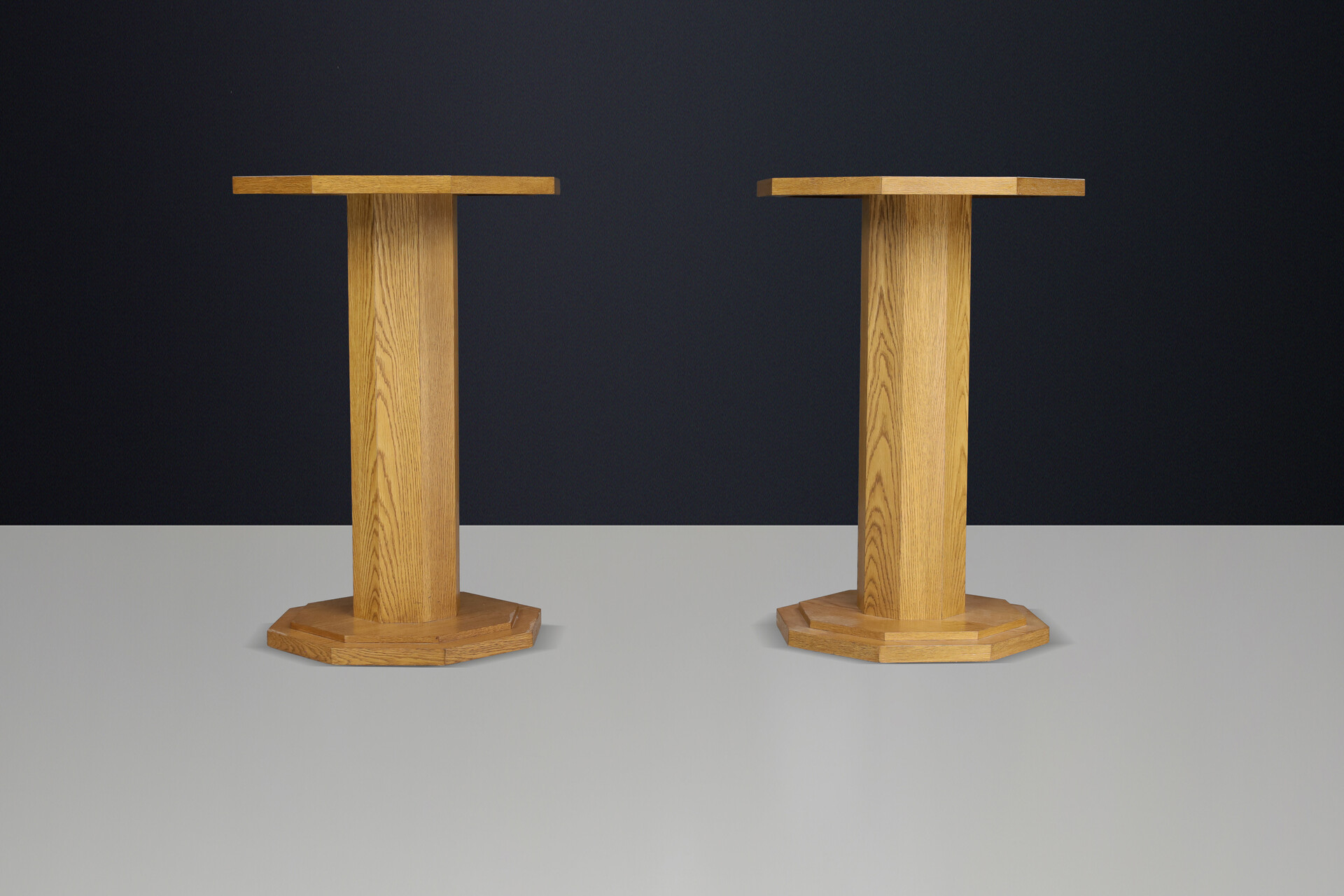 Brutalist Oak bar Tables France 1960s Late-20th century