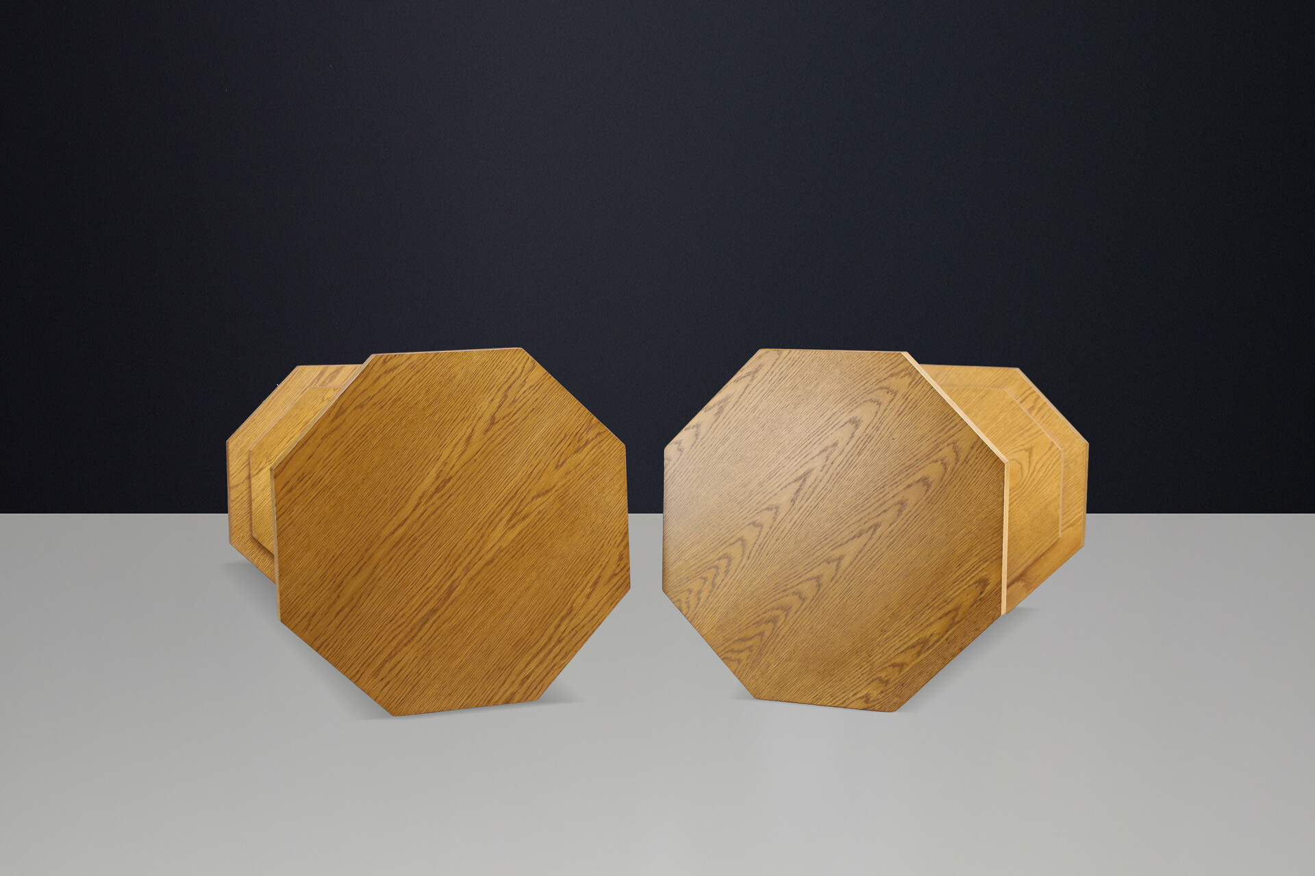Brutalist Oak bar Tables France 1960s Late-20th century
