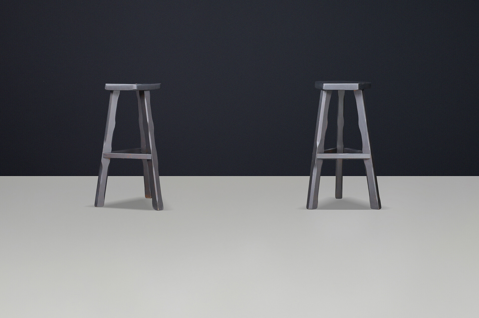 Brutalist Olavi Hänninen Bar Stools for Mikko Nupponen, Finland 1960s Mid-20th century