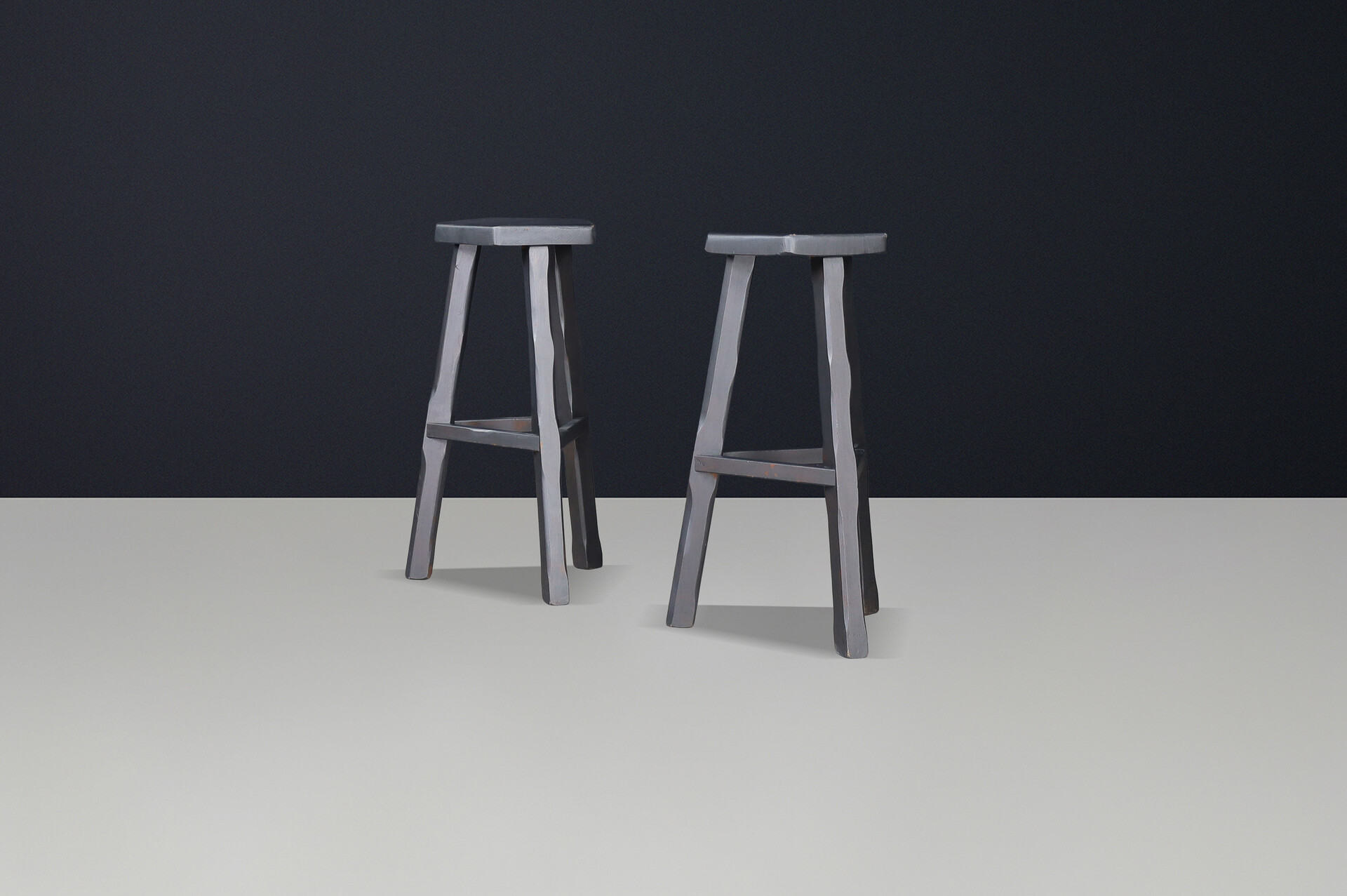 Brutalist Olavi Hänninen Bar Stools for Mikko Nupponen, Finland 1960s Mid-20th century