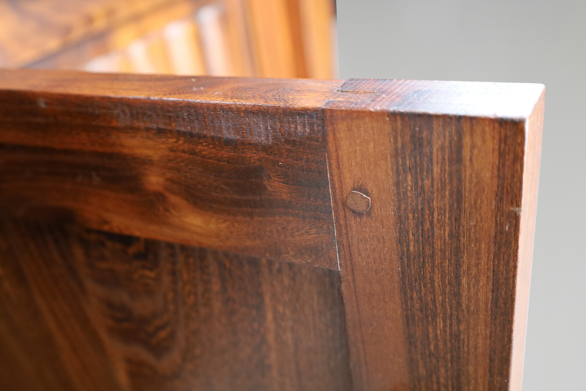Brutalist Olavi Hanninen Elm sideboard for Mikko Nupponen, Finland, 1960s Mid-20th century