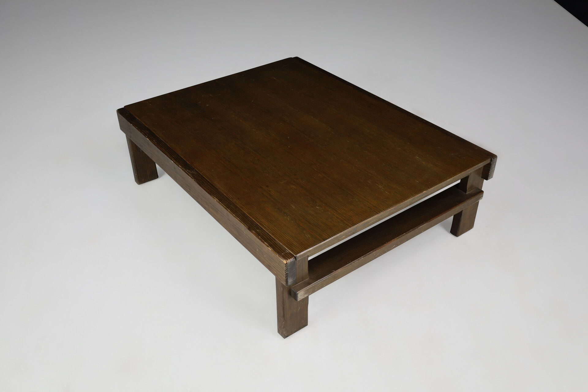 Brutalist Pine coffee table By Carl Straub Germany, 1960s Mid-20th century