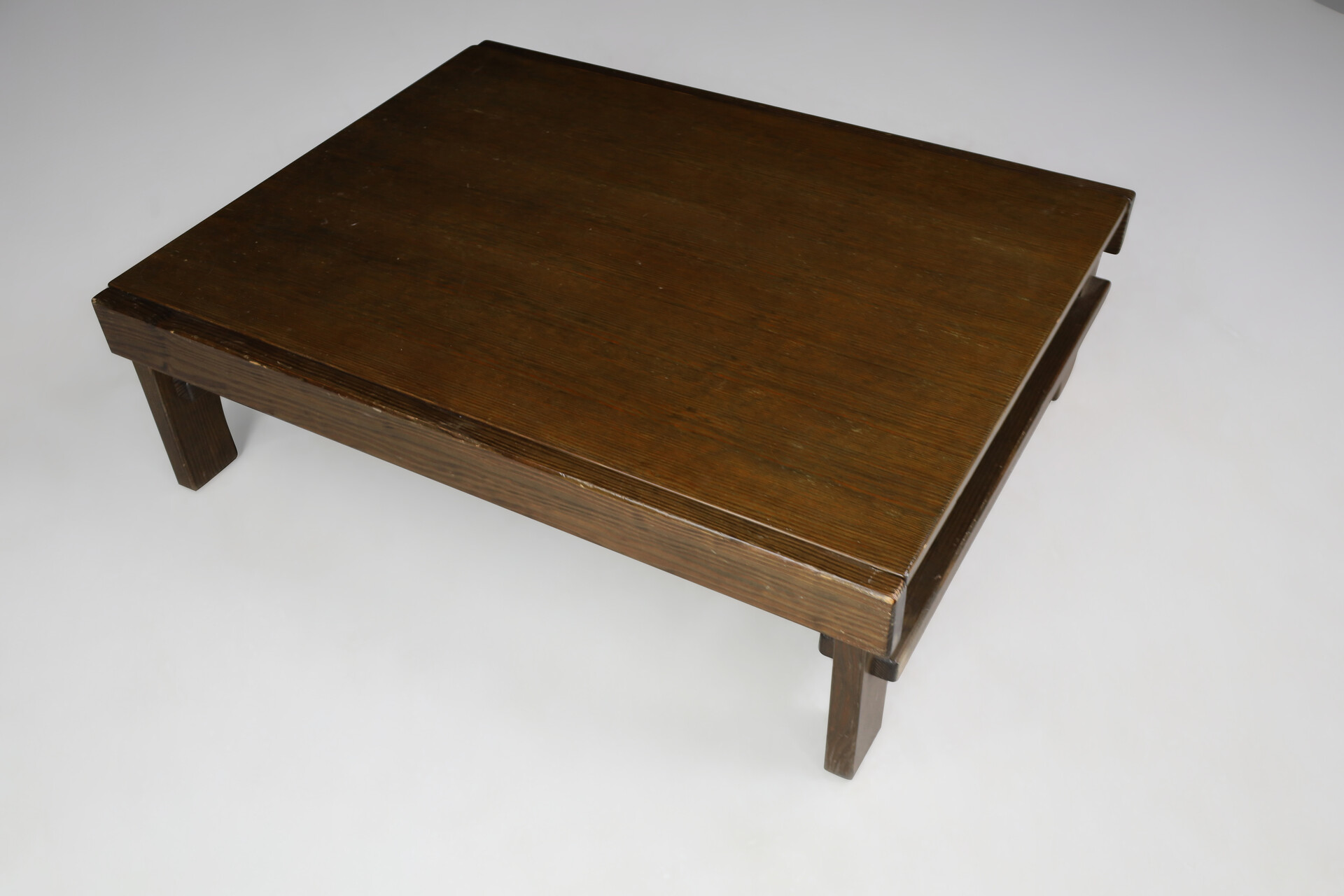 Brutalist Pine coffee table By Carl Straub Germany, 1960s Mid-20th century