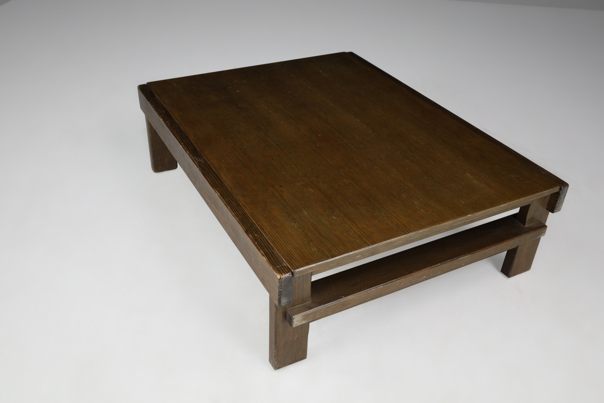 Brutalist Pine coffee table By Carl Straub Germany, 1960s Mid-20th century