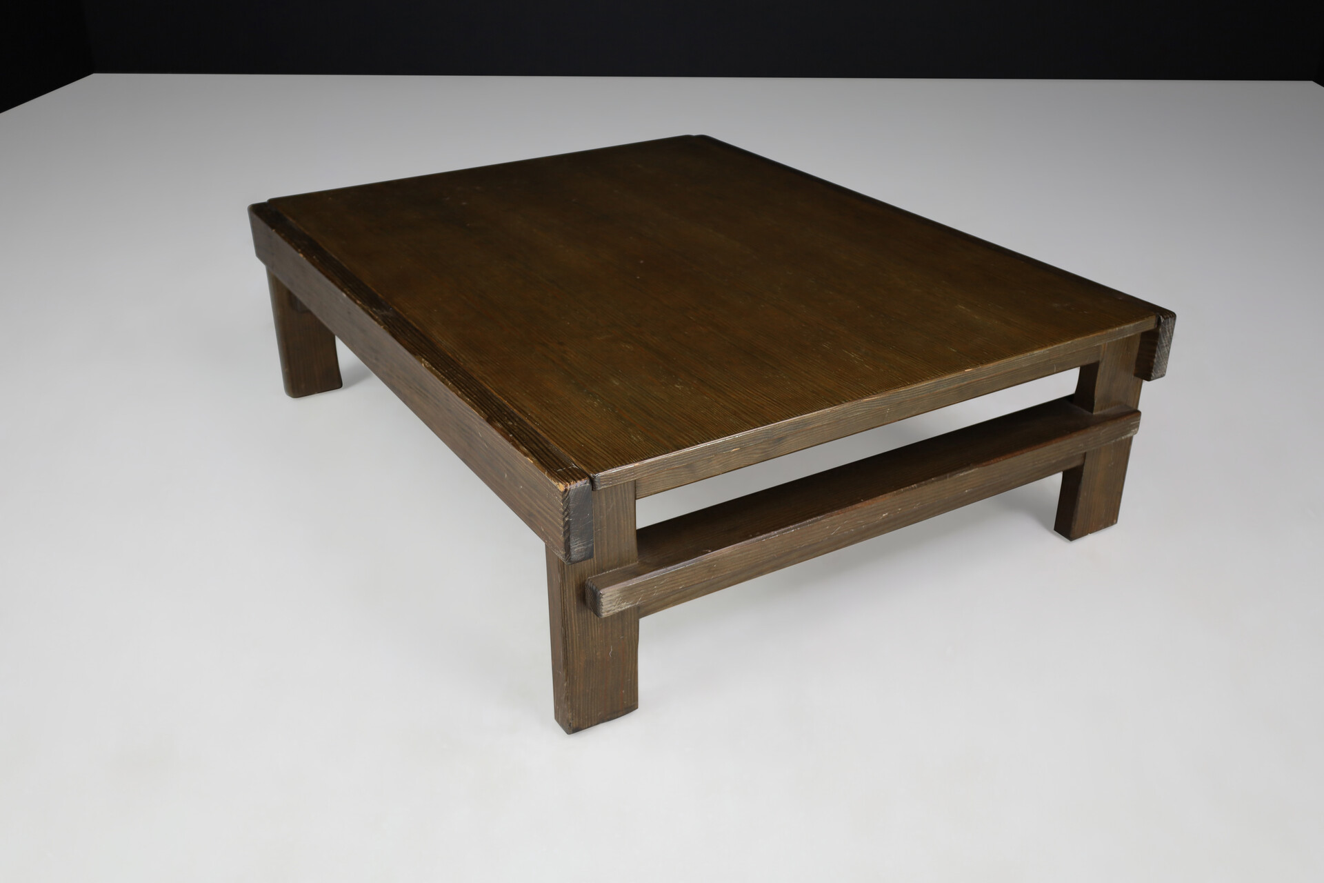 Brutalist Pine coffee table By Carl Straub Germany, 1960s Mid-20th century