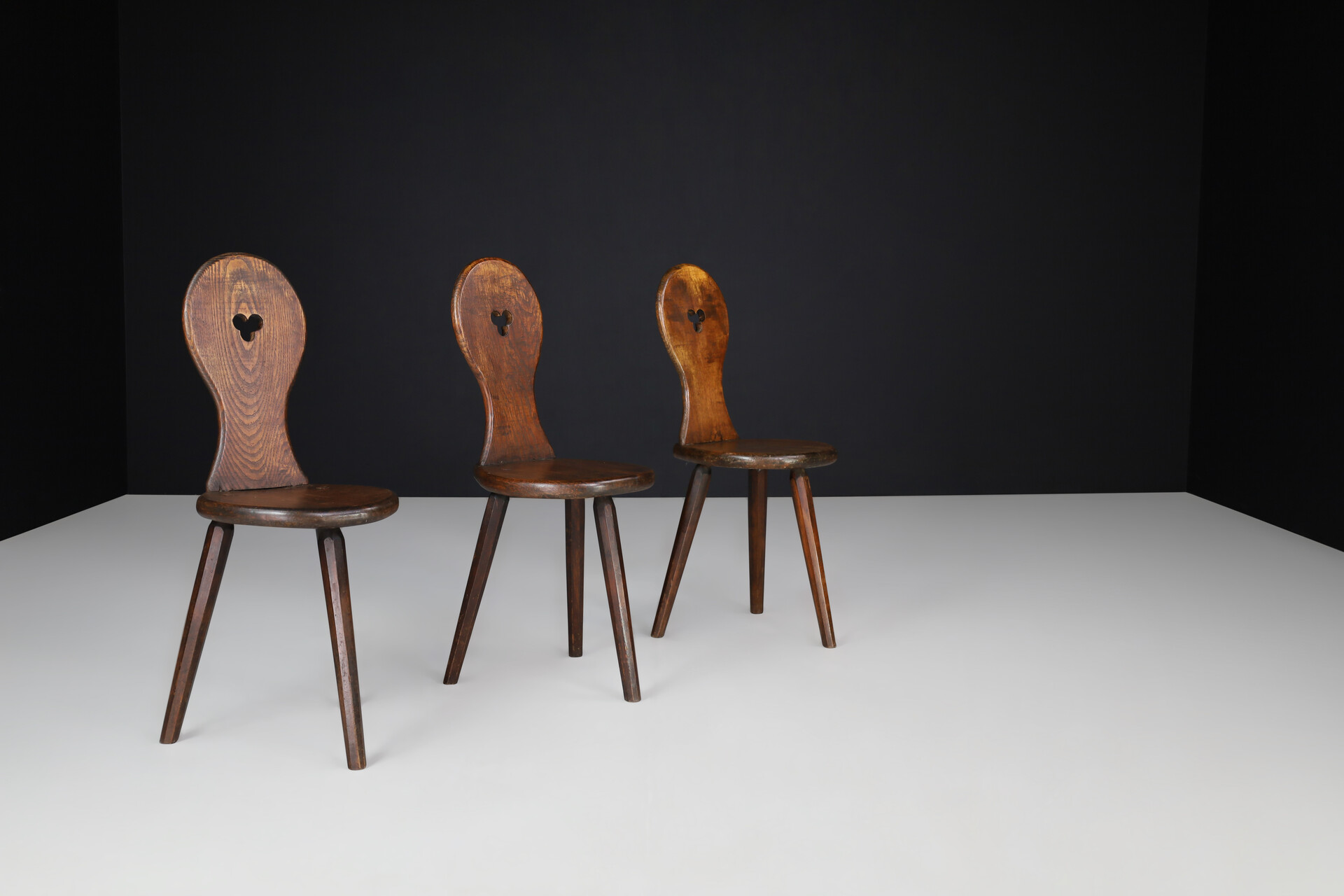 Brutalist Primitive Oak Chair, France 1960s Mid-20th century