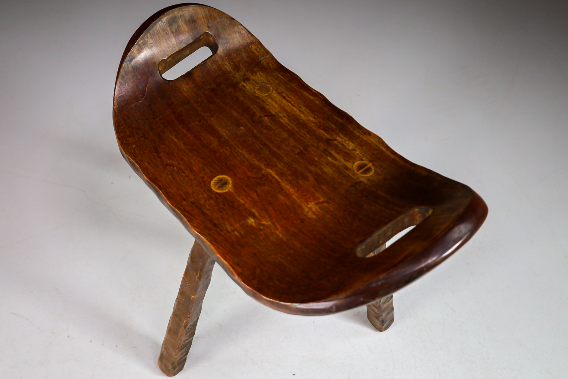 Brutalist / Primitive Set/8 'Saddle' stools From France, 1960s Mid-20th century