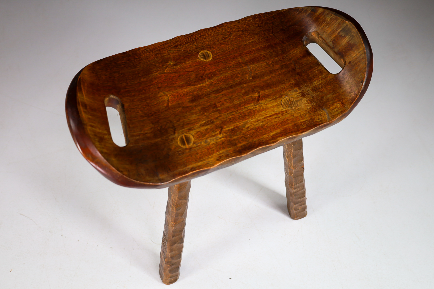 Brutalist / Primitive Set/8 'Saddle' stools From France, 1960s Mid-20th century