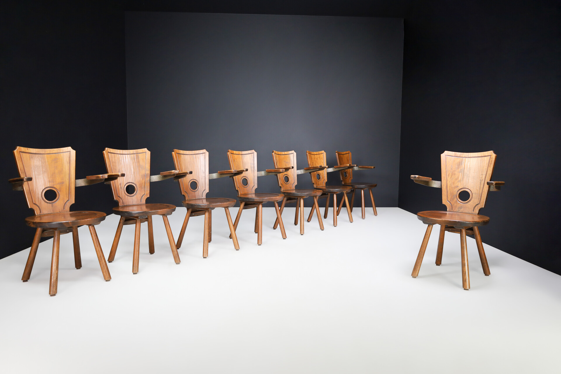 Brutalist Sculptural Arm chairs, France 1960s Mid-20th century