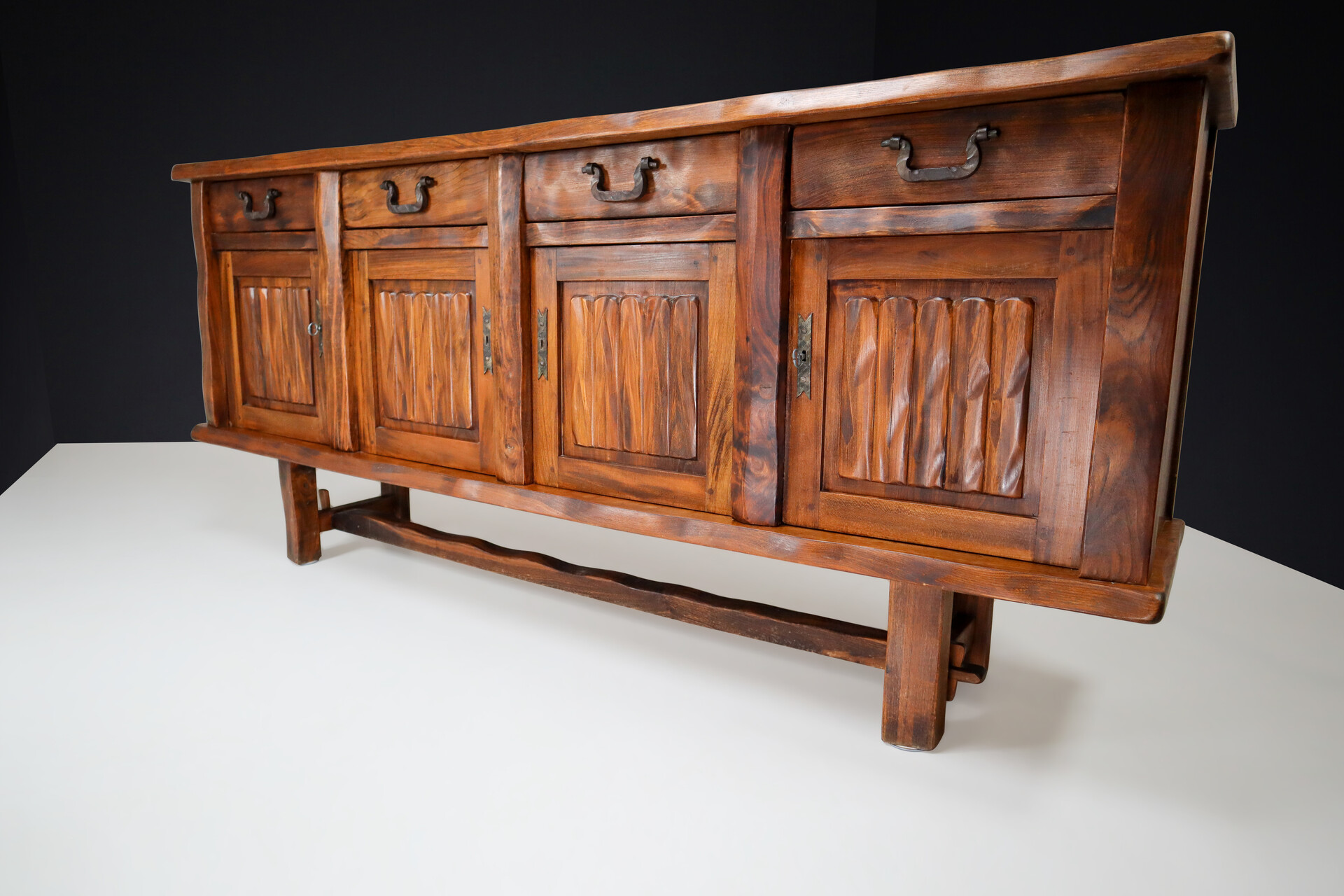 Brutalist Sculptural Sideboard by Olavi Hänninen for Mikko Nupponen, Finland, 1950s Mid-20th century
