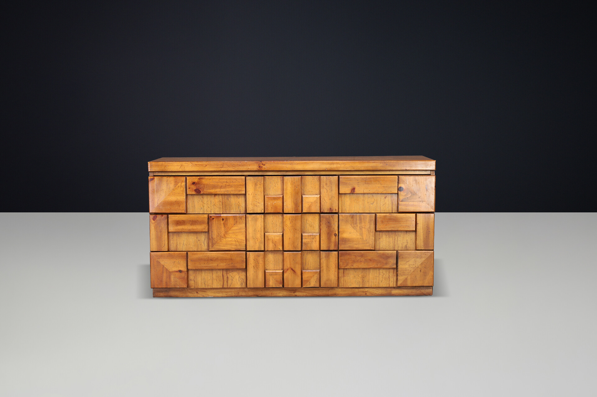 Brutalist “Staccato” Dresser by Lane Furniture, USA, 1970s Late-20th century
