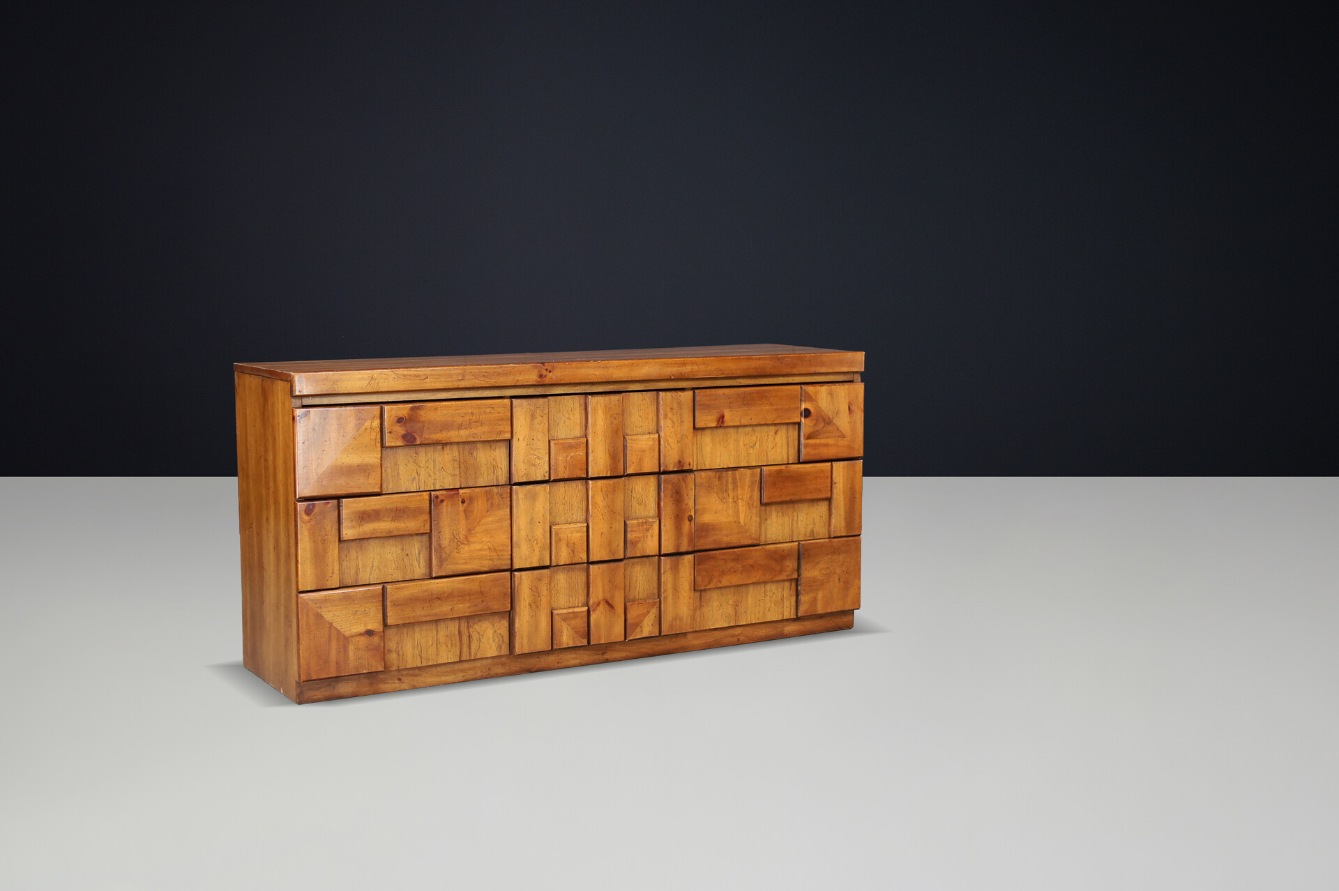 Brutalist “Staccato” Dresser by Lane Furniture, USA, 1970s Late-20th century