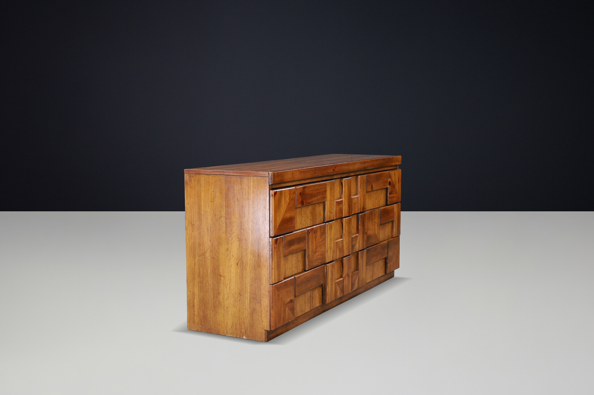 Brutalist “Staccato” Dresser by Lane Furniture, USA, 1970s Late-20th century