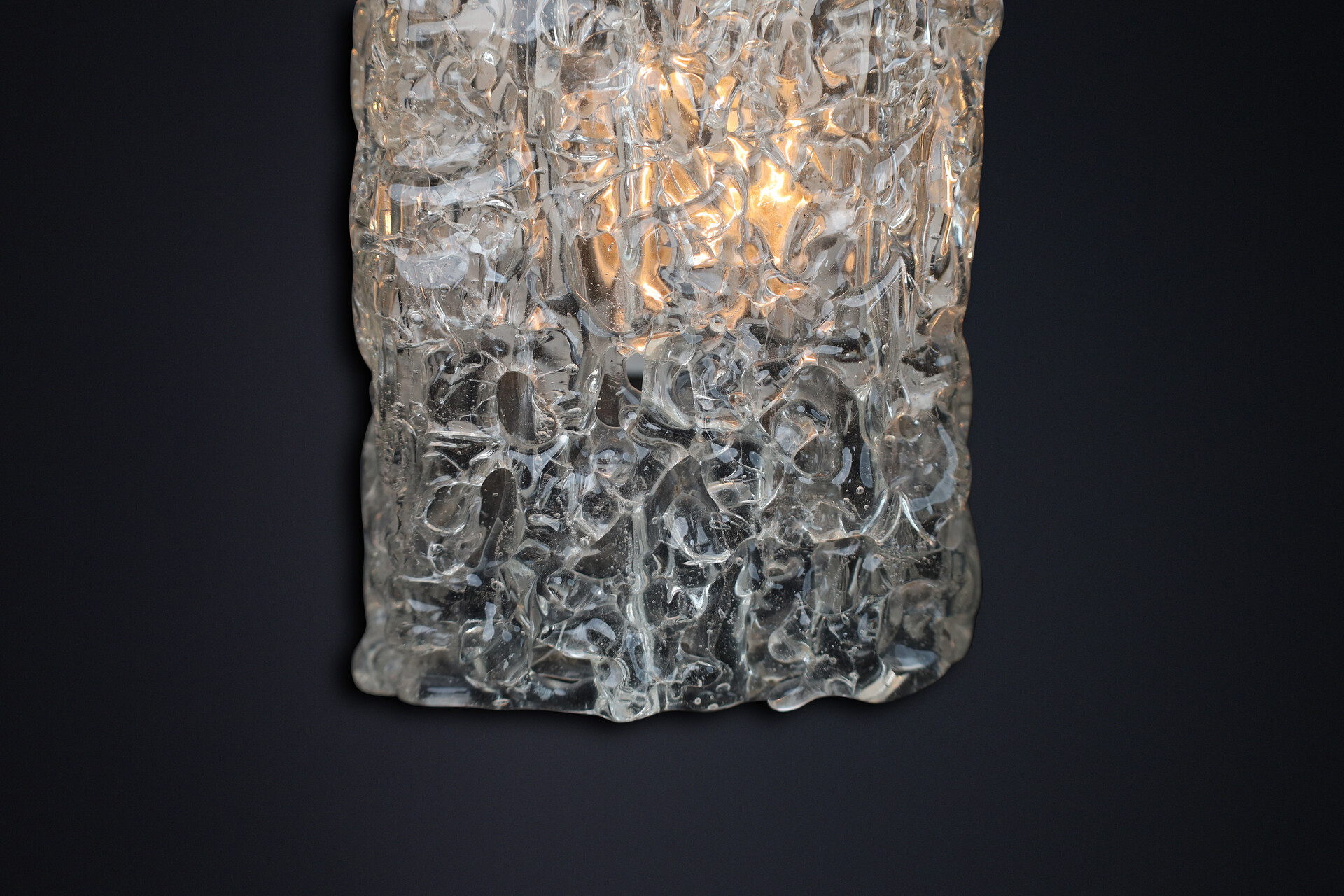 Brutalist XL Art glass Scones, Austria 1950s Mid-20th century