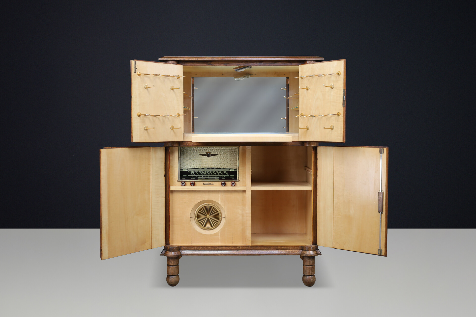 Charles Dudouyt style cabinet - bar,  France 1940s Mid-20th century