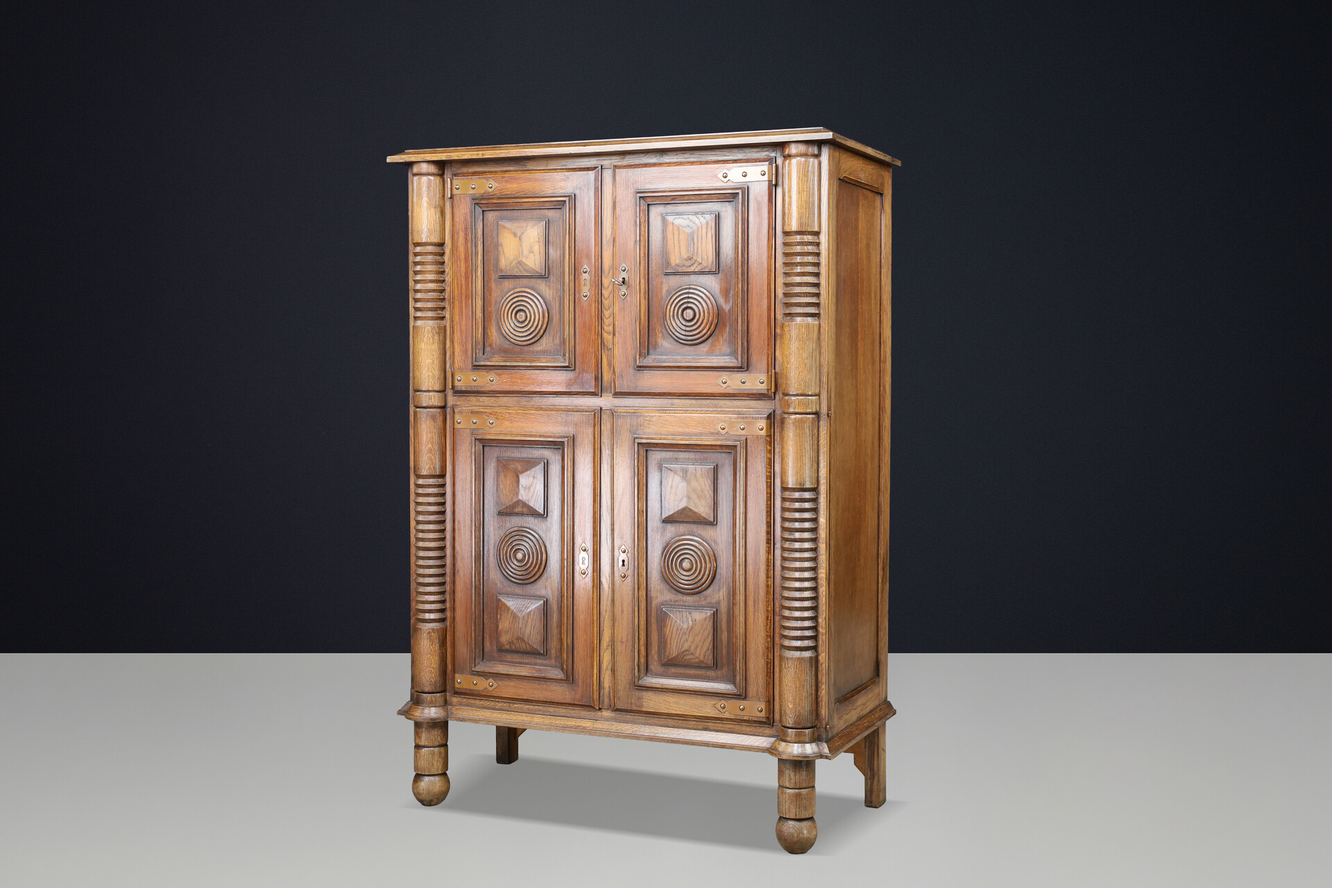 Charles Dudouyt style cabinet - bar,  France 1940s Mid-20th century