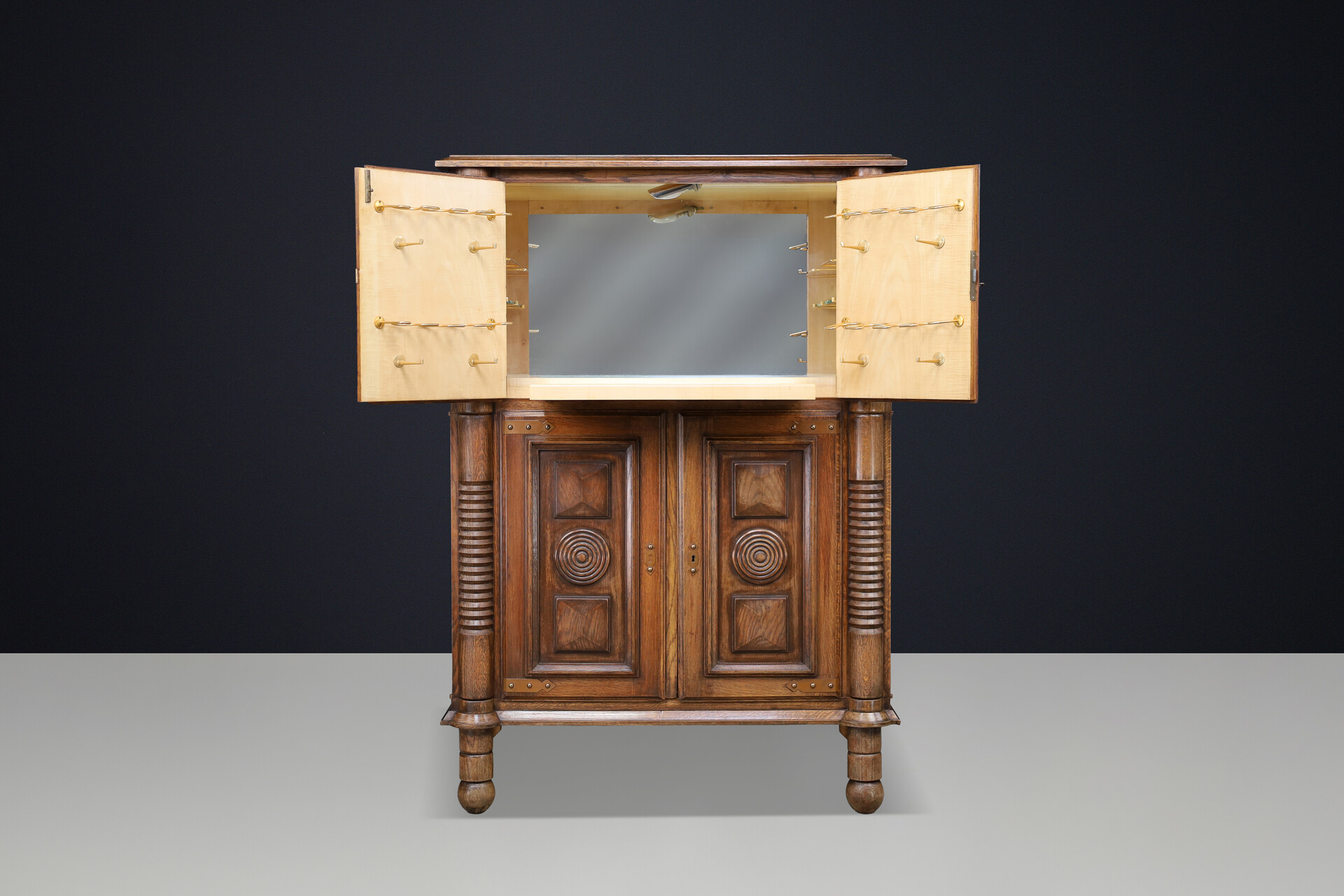 Charles Dudouyt style cabinet - bar,  France 1940s Mid-20th century
