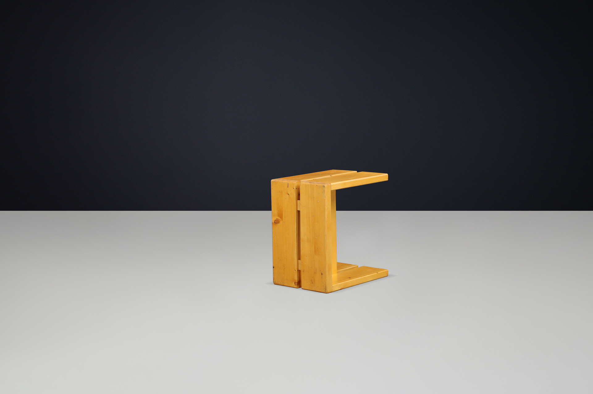 Charlotte Perriand Mid-Century Pine Stool, Les Arcs Ski Resort, 1960s Mid-20th century