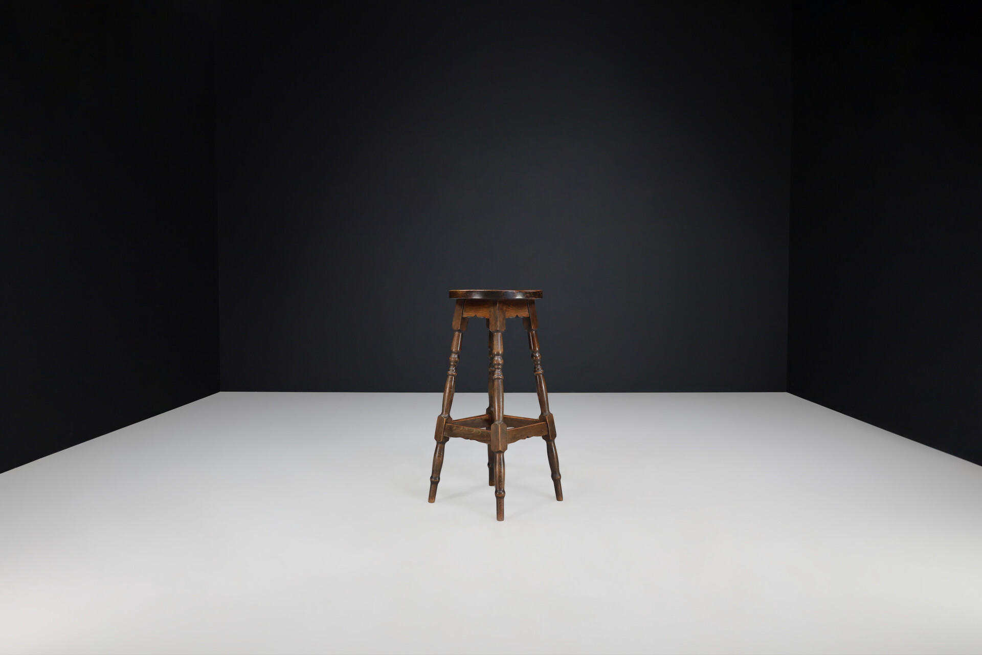 Country-farm house Wooden barstools , France 1970s Late-20th century