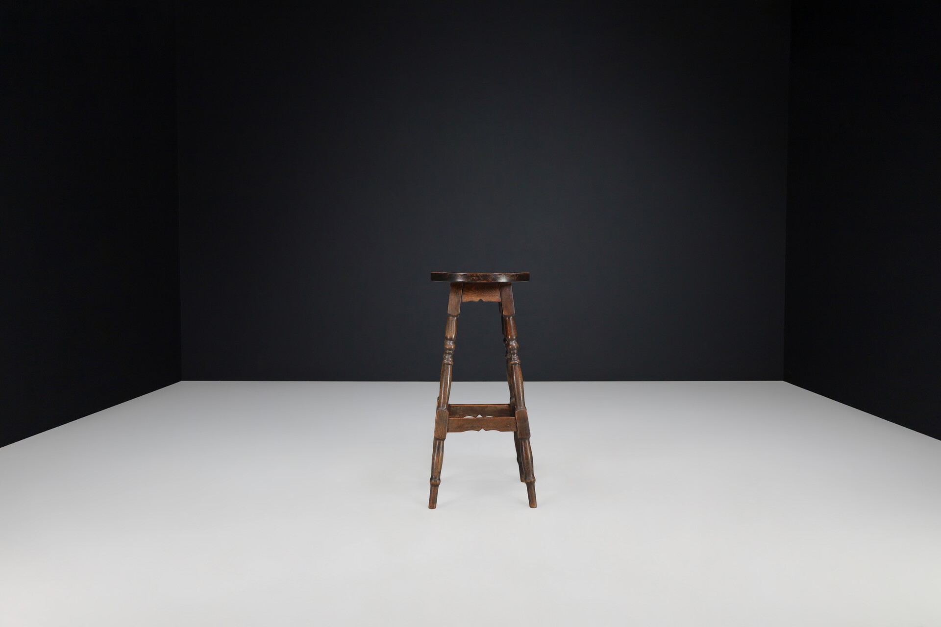 Country-farm house Wooden barstools , France 1970s Late-20th century