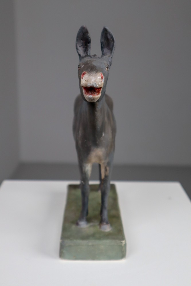 Early 20th Century Donkey Model in Painted Plaster, Germany, 1900 Early-20th century