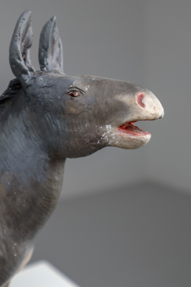 Early 20th Century Donkey Model in Painted Plaster, Germany, 1900 Early-20th century