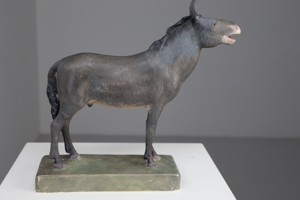 Early 20th Century Donkey Model in Painted Plaster, Germany, 1900 Early-20th century