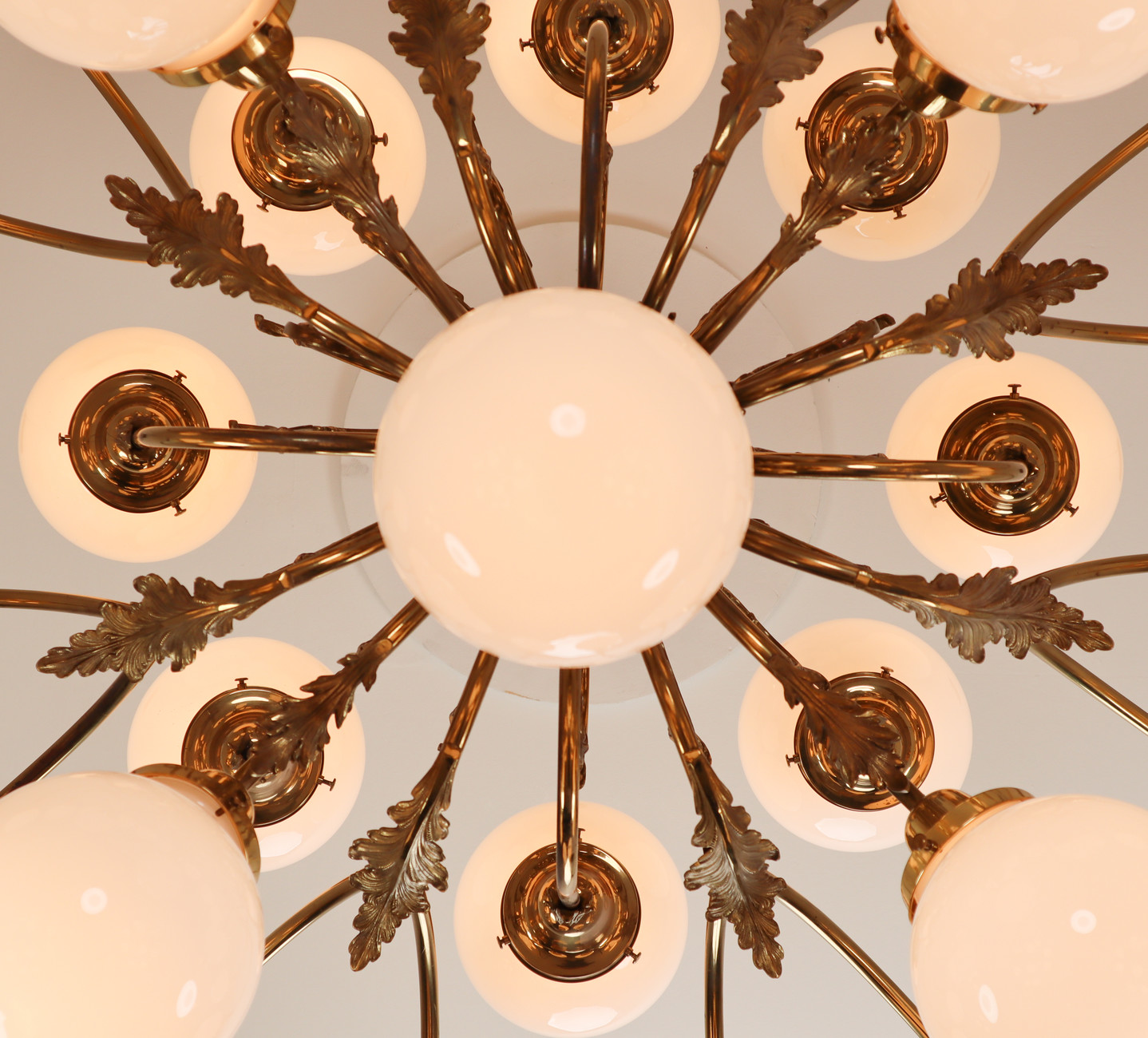 Extra Large brass Chandelier Praque Early-20th century