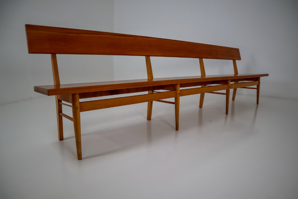 Four Large Mid-20 Century Scandinavian Wooden Benches