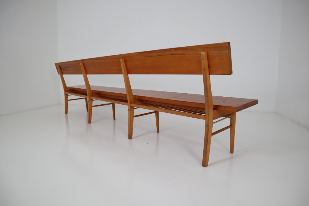 Four Large Mid-20 Century Scandinavian Wooden Benches